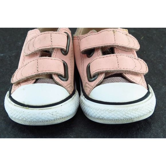 Converse All Star Toddler Girls 5 Medium Pink Low Top Leather - Picture 2 of 6